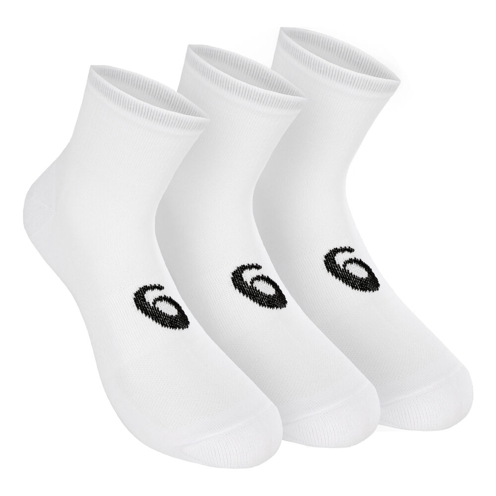 Asics Quarter Chaussettes De Sport Pack De 3 - Blanc , Noir