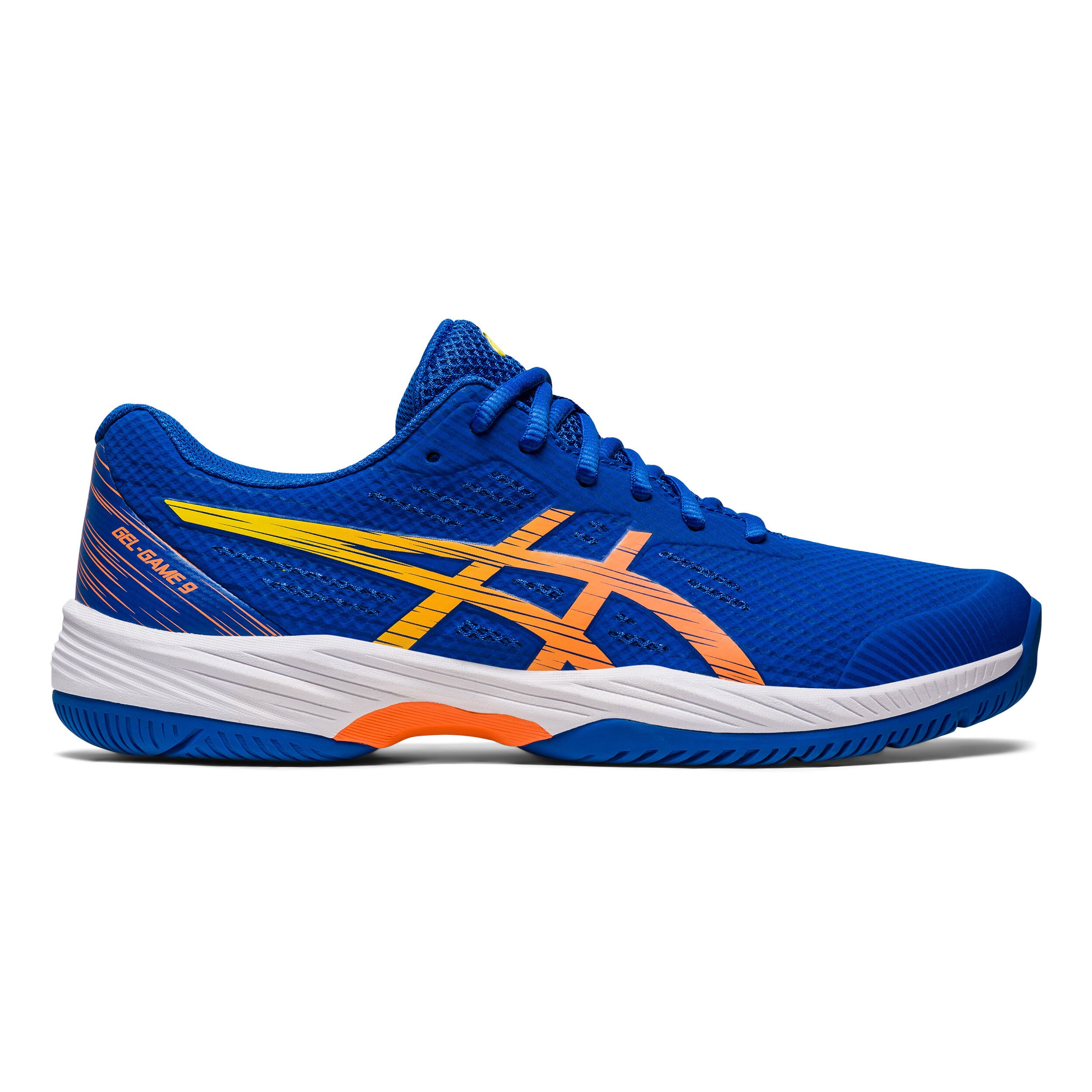 Buy ASICS Gel Game 9 AC Chaussures Toutes Surfaces Hommes Bleu Orange online Tennis Point FR
