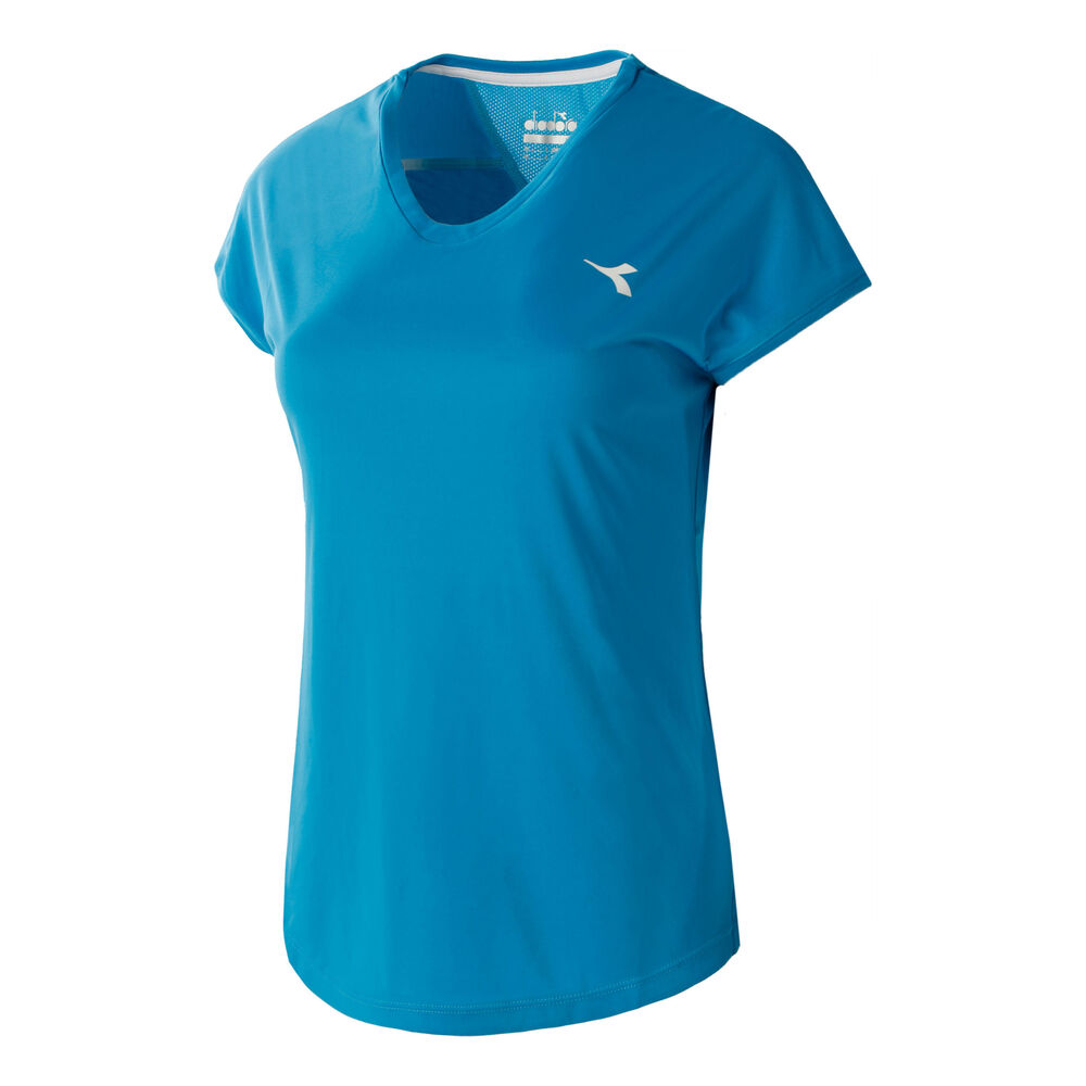Diadora Team T-shirt Femmes - Turquoise , Blanc