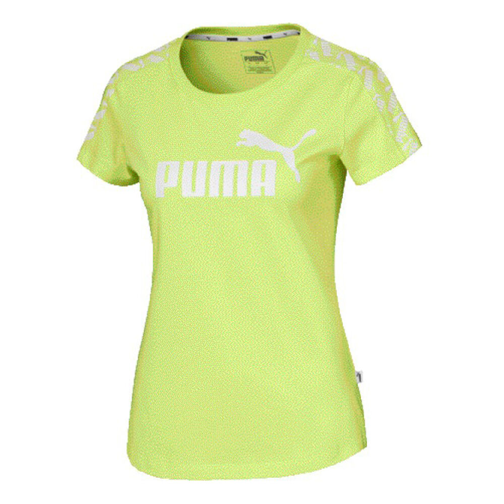 Puma Amplified T-shirt Femmes - Jaune Lemon, Blanc