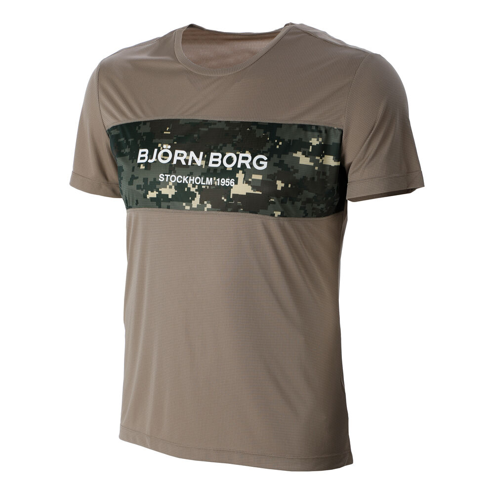 Björn Borg STHLM Blocked T-shirt Hommes - Marron , Multicouleur