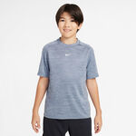 V&ecirc;tements de tennis Nike Nike Dri-Fit Multi Heather T-shirt Enfants-Bleu Gris