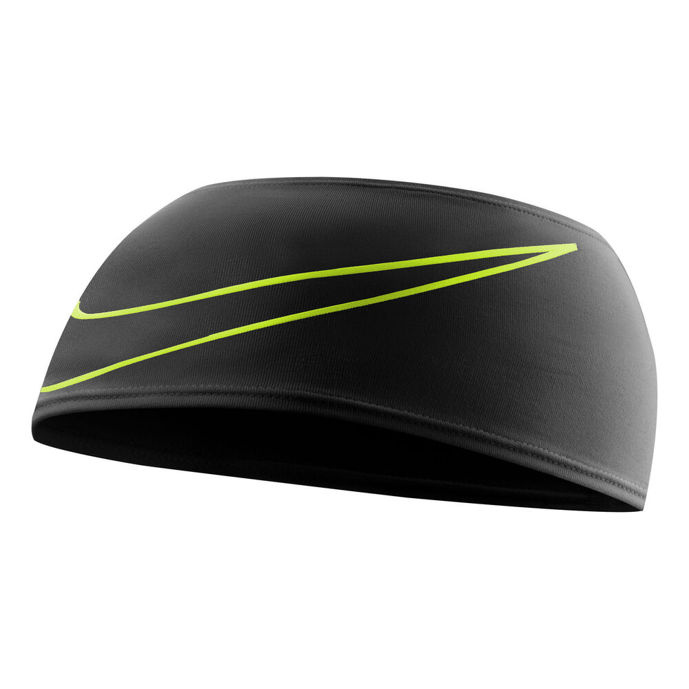 Nike Dri-FIT Swoosh Bandeau - Noir , Vert Fluo