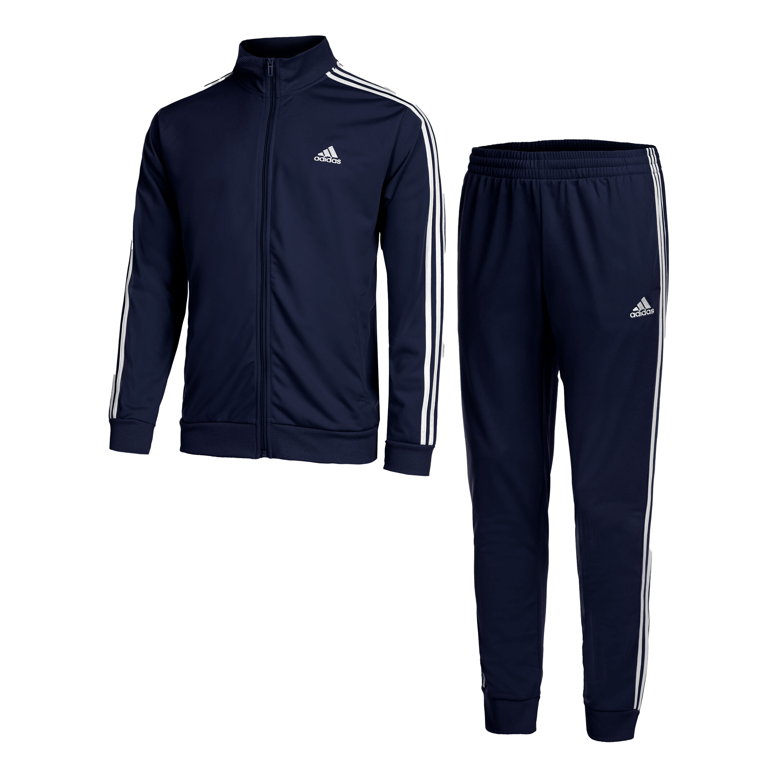Buy adidas Sportswear Basic 3 Stripes Tricot Survetement Hommes Bleu Fonce Blanc online Tennis Point FR