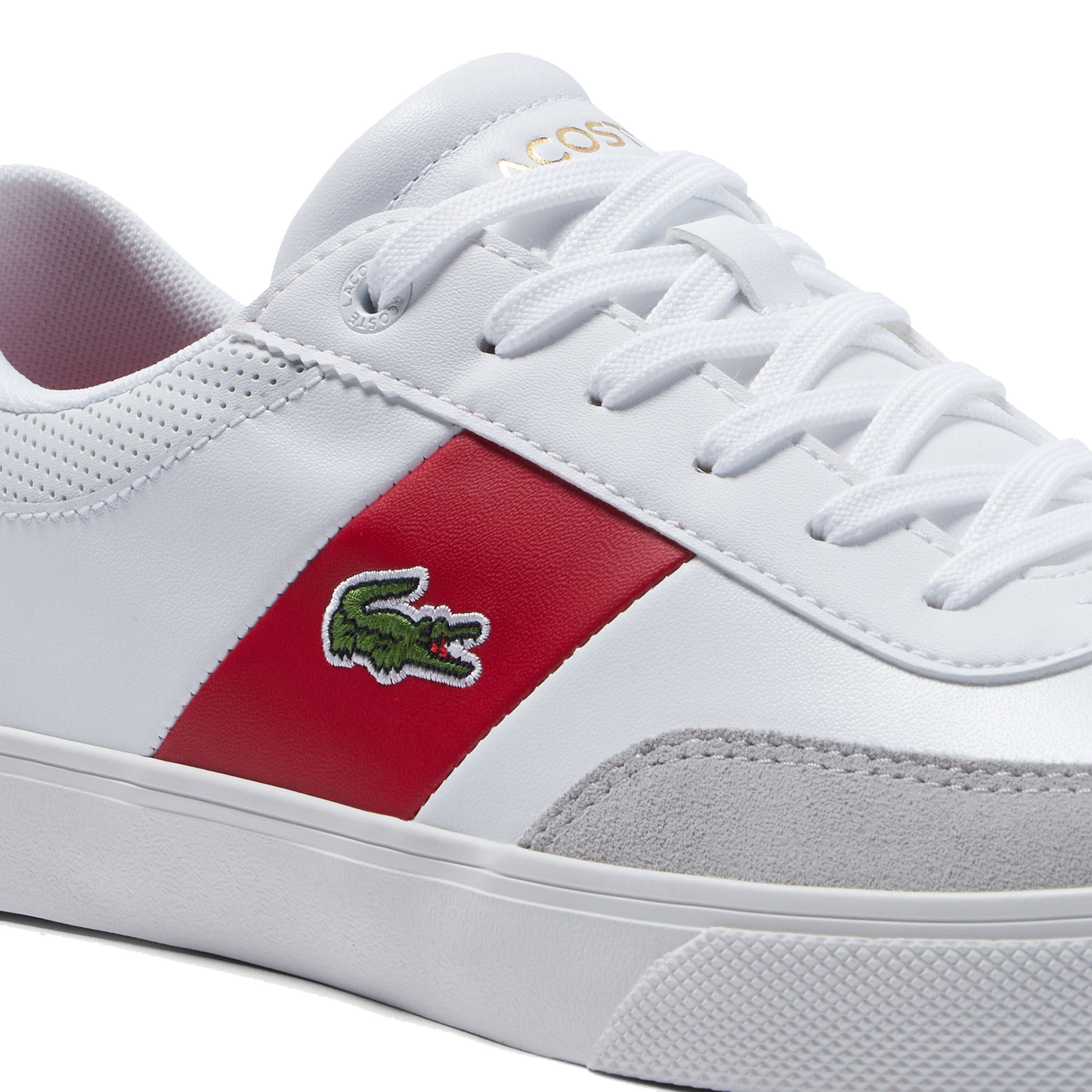 Buy Lacoste Court Master Pro Loisir Hommes Blanc Rouge online Tennis Point FR