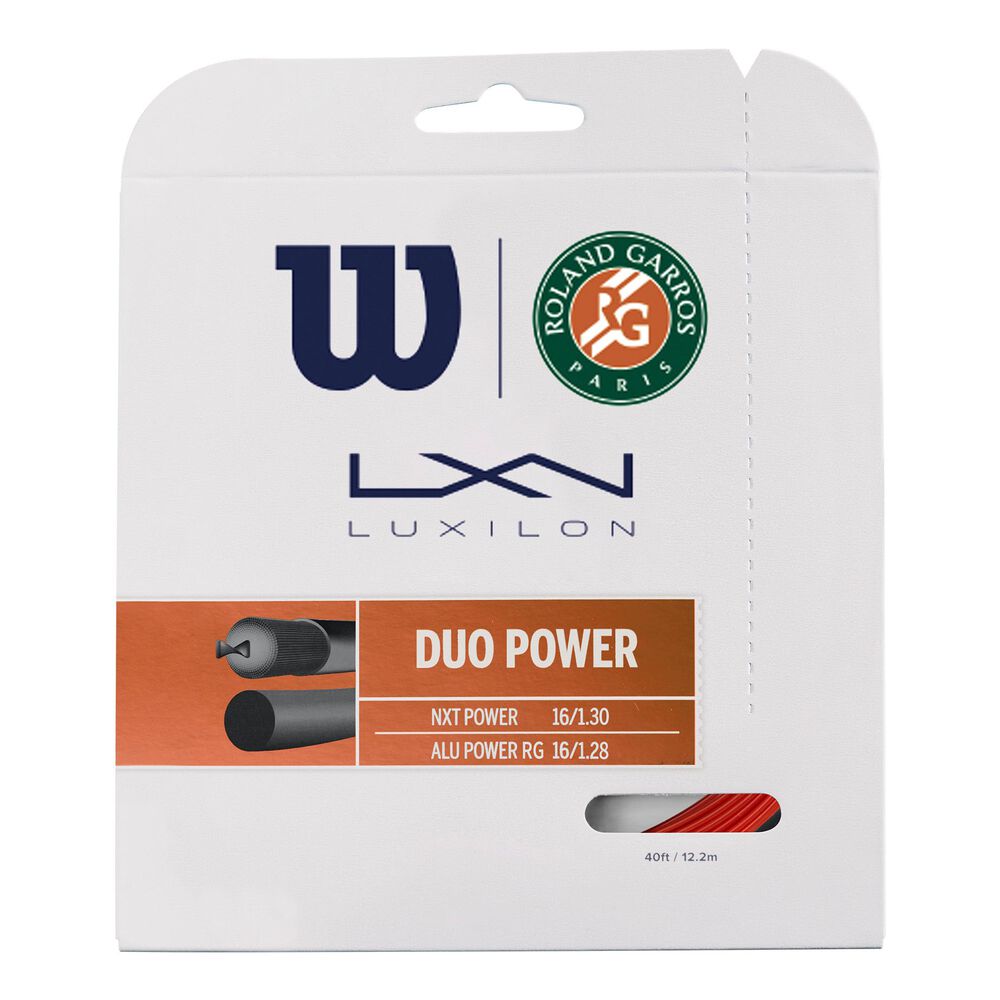 Wilson Duo Power Roland Garros Cordage En Garniture 12,2m - Rouge