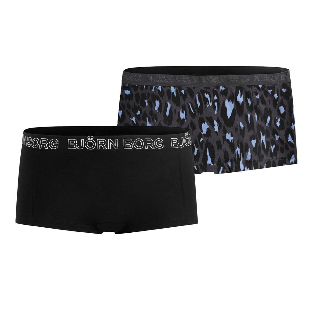 Björn Borg Shocking Leo Mia Shorts Panty Pack De 2 Unités Femmes - Noir , Multicouleur