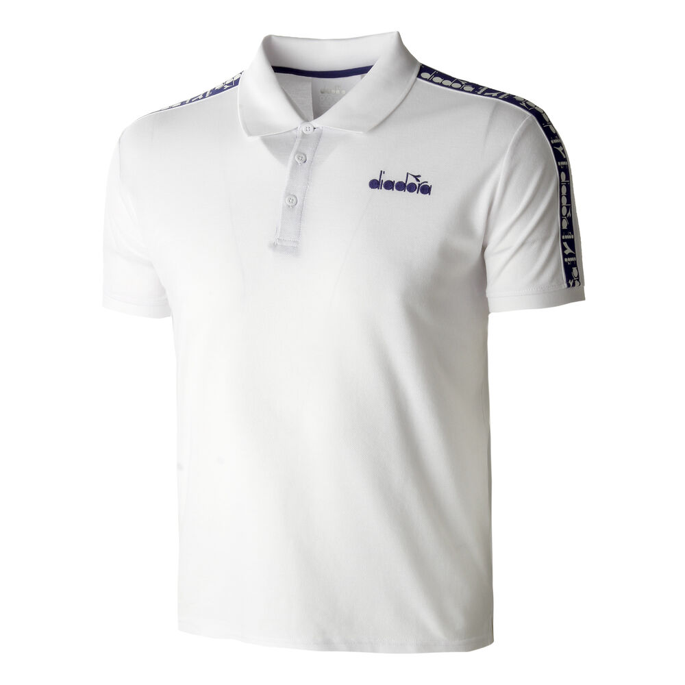 Diadora Statement Polo Hommes - Blanc , Violet
