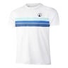 Ocean Block Stripe Receiver T-shirt Hommes - blanc, bleu