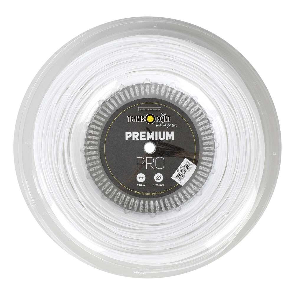 Tennis-Point Premium Pro Bobine Cordage 220m - Blanc