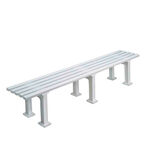 &Eacute;quipement court de tennis Tegra Tegra Banc 2m Sans Dossier-Blanc