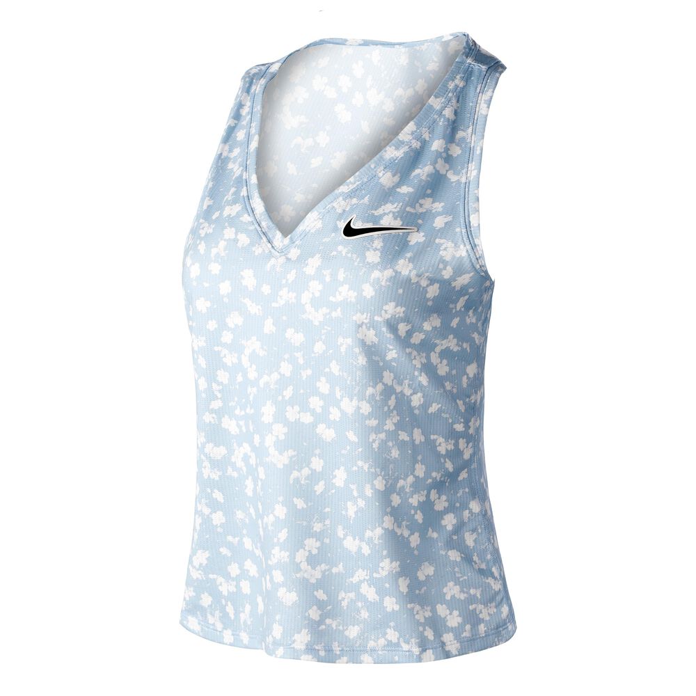 Nike Dri-Fit Victory Printed Débardeur Tank Top Femmes - Bleu Clair , Noir