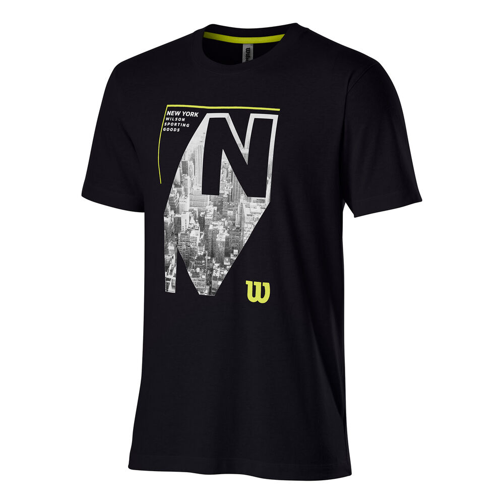 Wilson Chi CTN T-shirt Hommes - Noir , Multicouleur