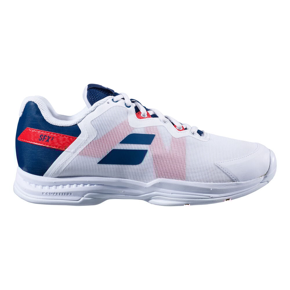 Babolat Sfx 3 Chaussures Toutes Surfaces Hommes - Blanc , Bleu Foncé