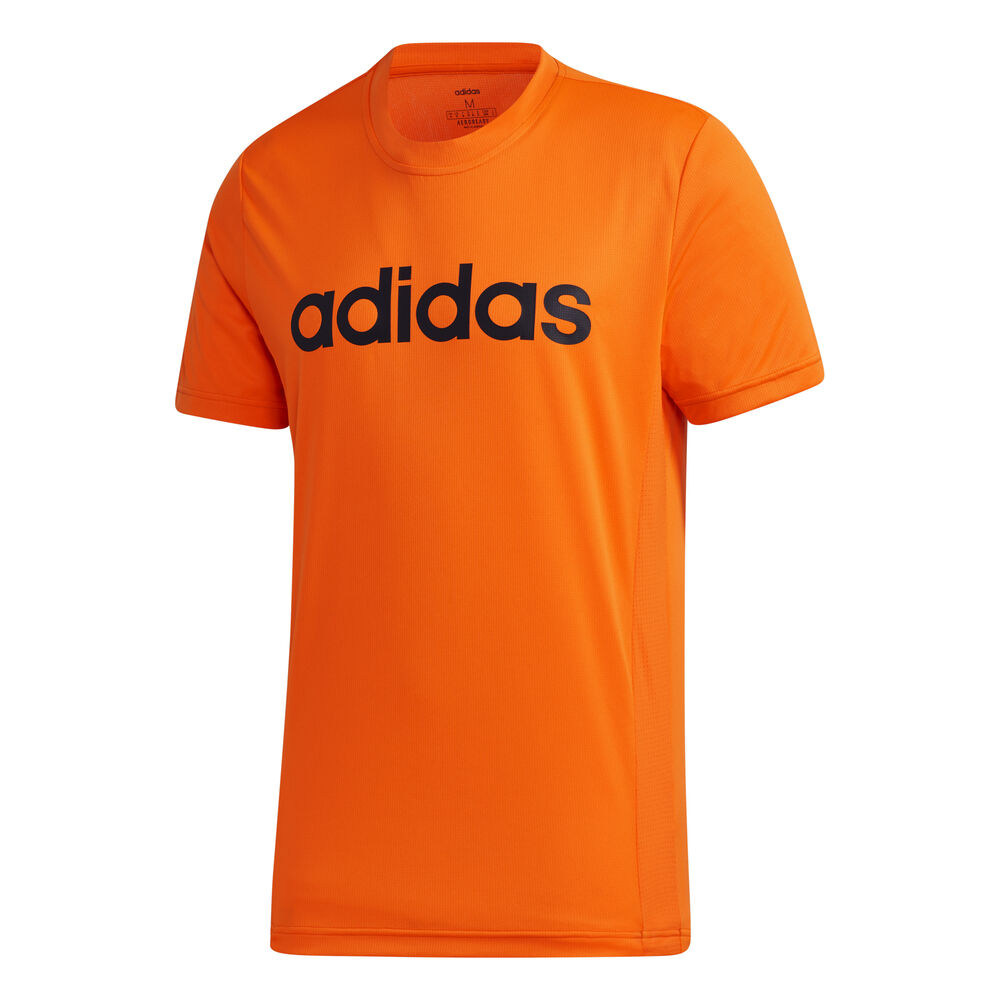 adidas D2M Long T-shirt Hommes - Orange , Bleu Foncé
