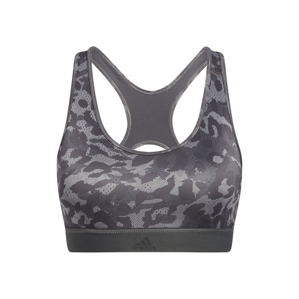 adidas All Over Print Soutien-gorge Sport Femmes - Gris Foncé, Gris