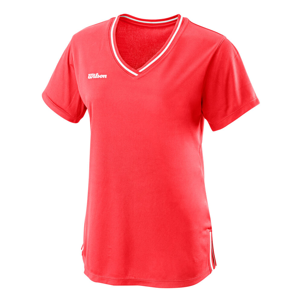 Wilson Team II V-Neck T-shirt Femmes - Corail