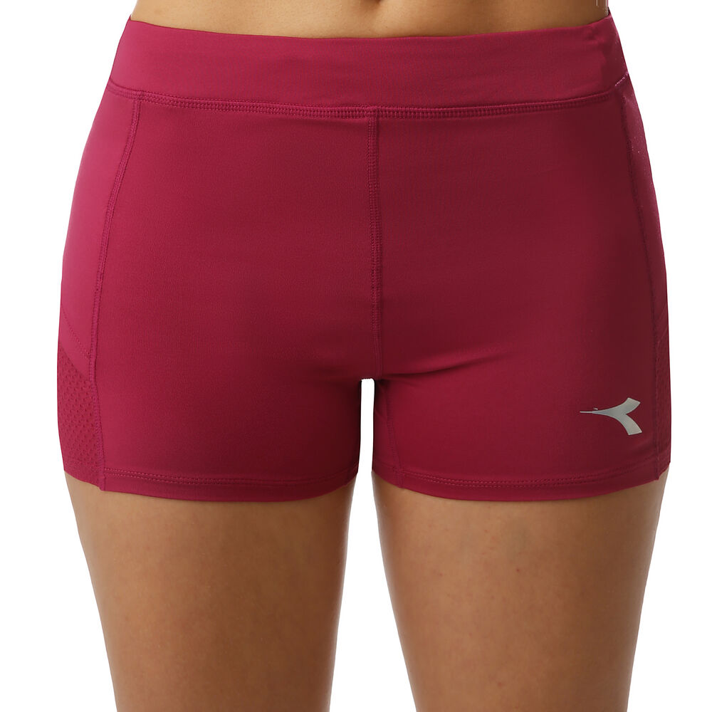 Diadora Pocket Short Avec Poche-balles Femmes - Berry, Argent