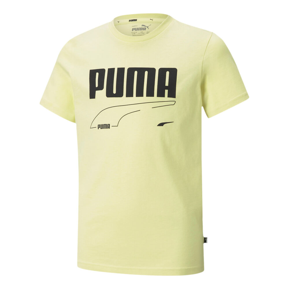 Puma Rebel T-shirt Garçons - Jaune , Noir