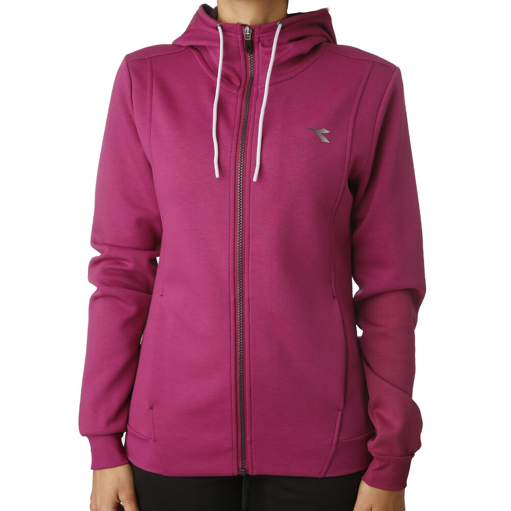 Diadora Gilet En Coton Femmes - Berry, Blanc