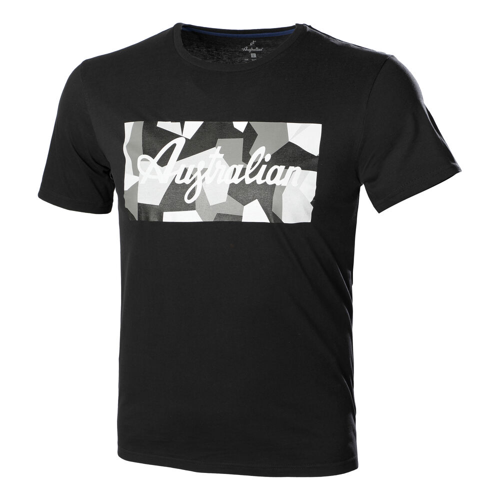 Australian Cotone Stampata T-shirt Hommes - Noir , Multicouleur
