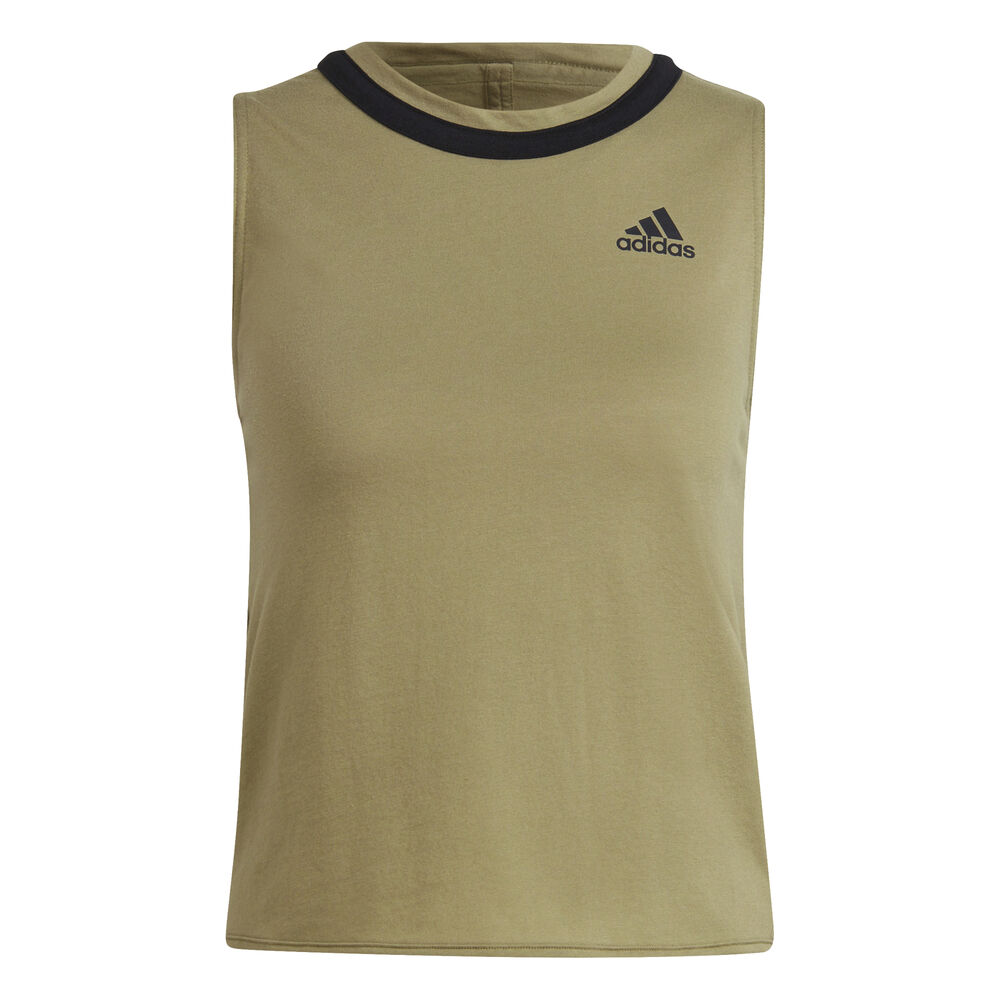 adidas Club Knot Débardeur Tank Top Femmes - Vert Olive , Noir