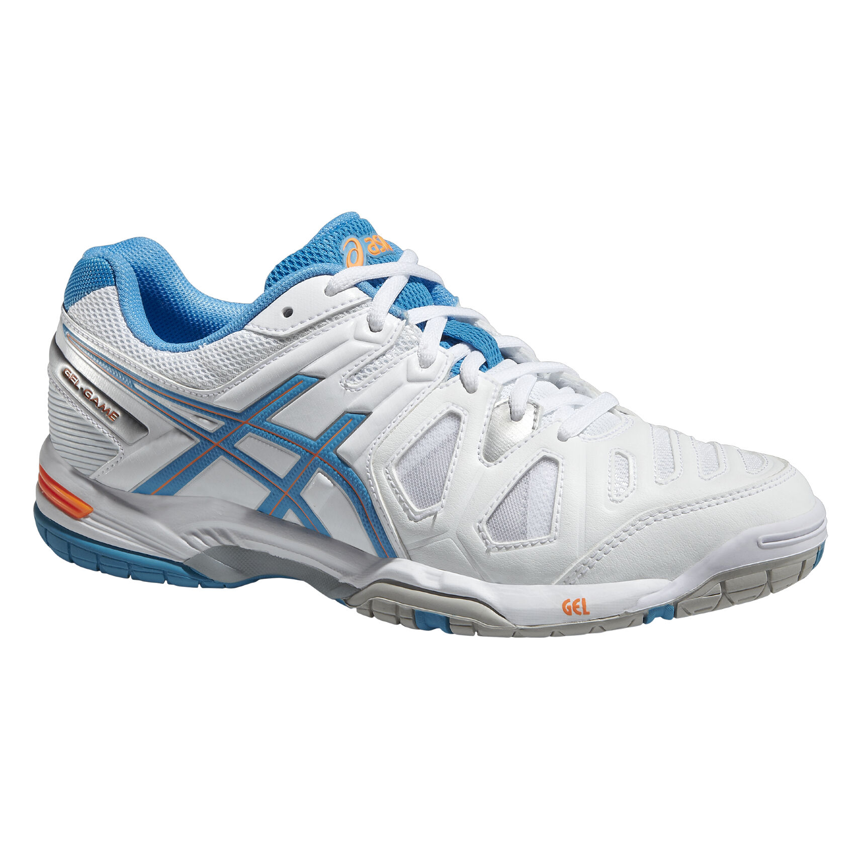 Buy ASICS Gel Game 5 Chaussures Toutes Surfaces Femmes Blanc Bleu online Tennis Point FR