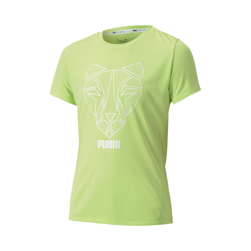 Puma Runtrain T-shirt Filles - Jaune Lemon, Blanc