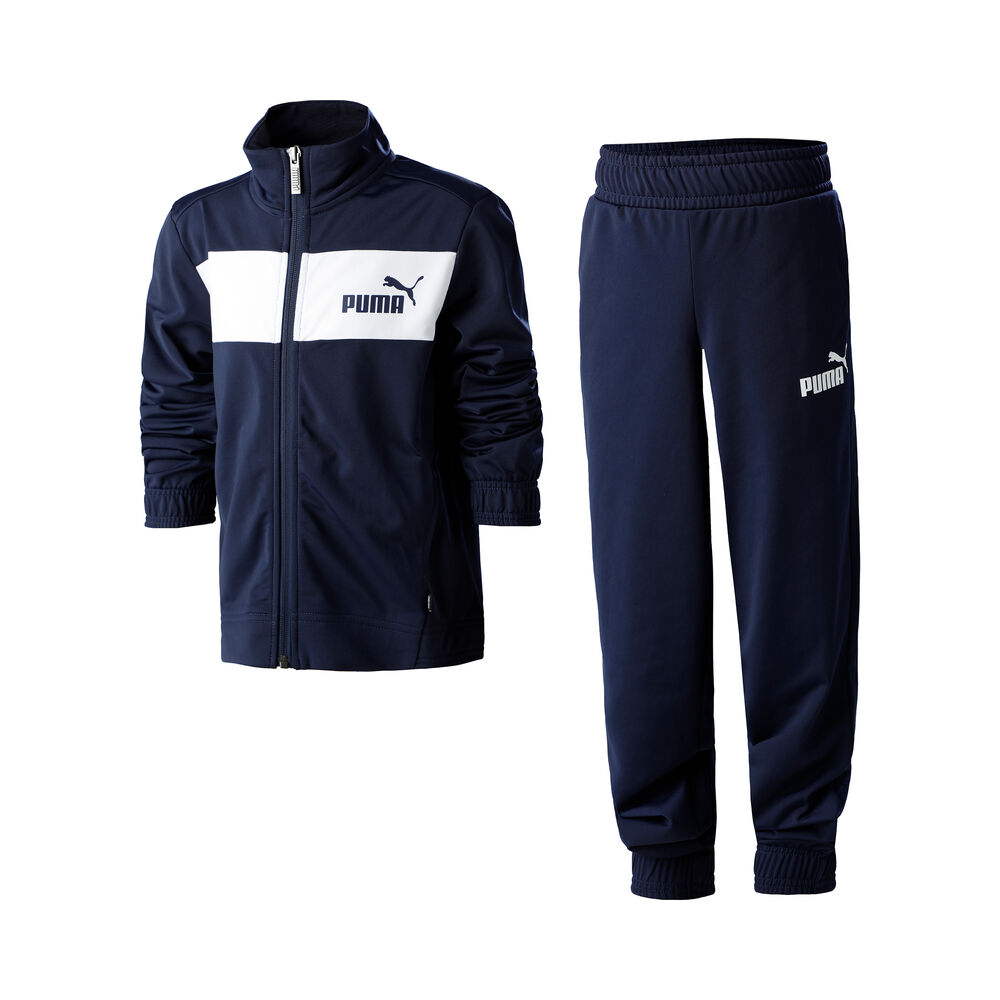 Puma Colorblock Survêtement Garçons - Bleu Foncé , Blanc