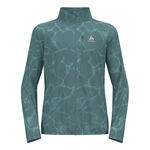 Vêtements Odlo Odlo Zeroweight Print Veste Running Hommes-Bleu Gris