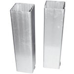 Équipement court de tennis Tegra Tegra Tige D’ancrage Conditionné Par Pack Deux, Tube Carré-Argent