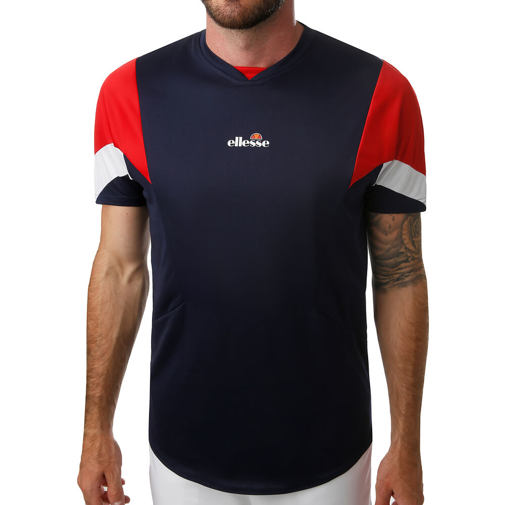 Ellesse Beasley T-shirt Hommes - Bleu Foncé , Rouge