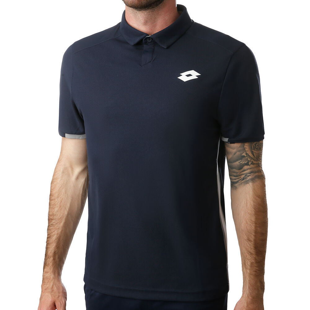 Lotto Squadra PL Polo Hommes - Bleu Foncé , Blanc