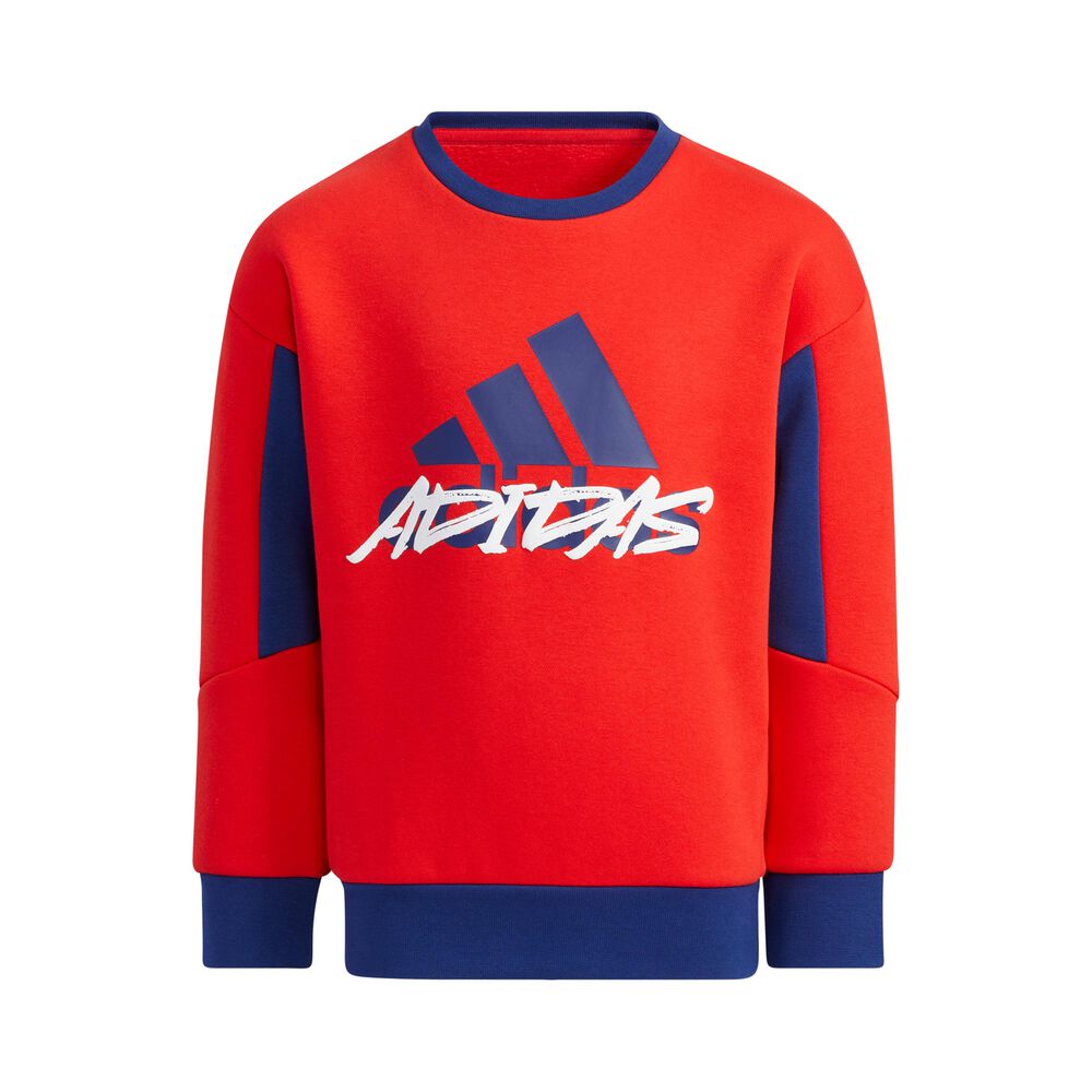 adidas Fleece Crew Sweat-shirt Enfants - Rouge , Bleu