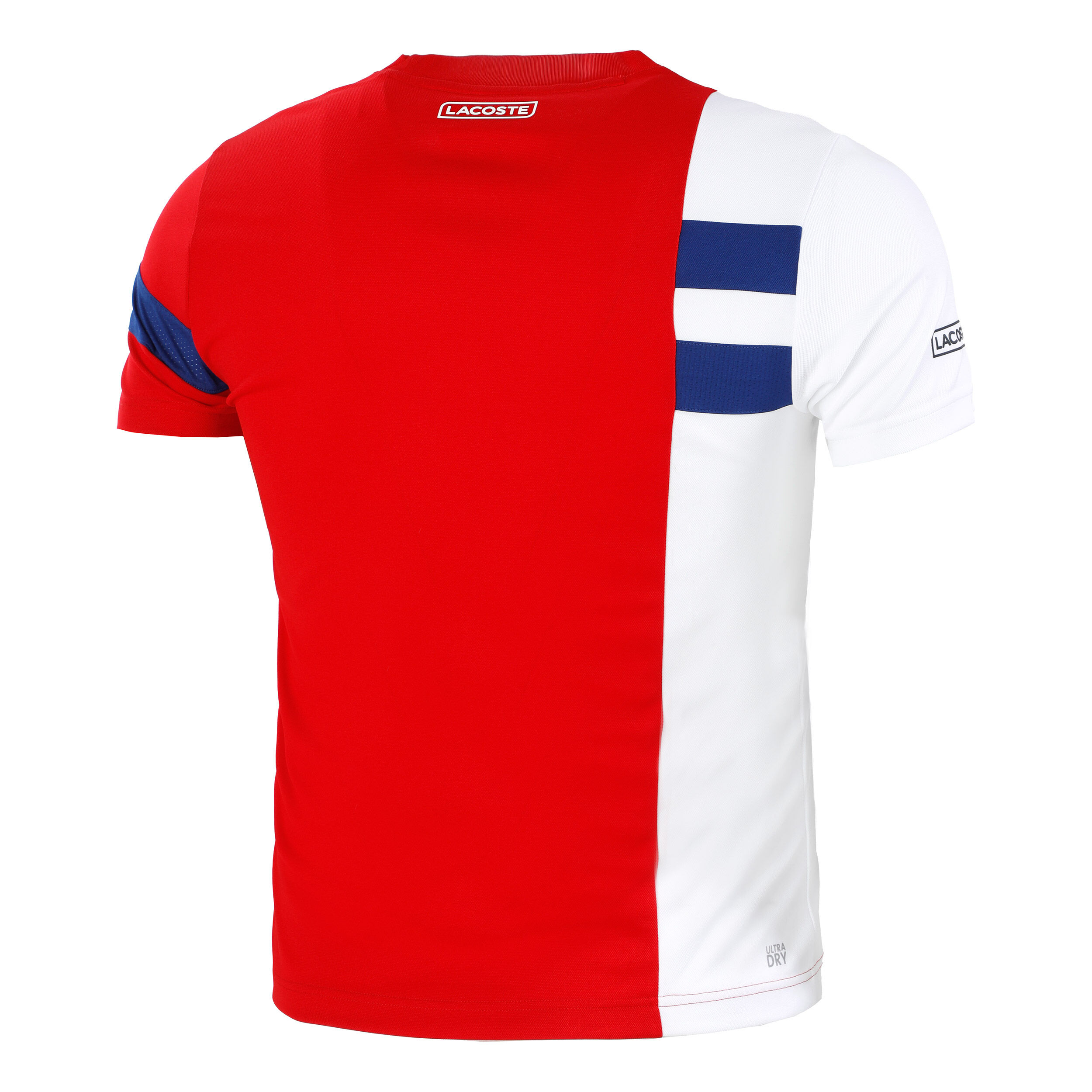 Mens red lacoste t shirt discount