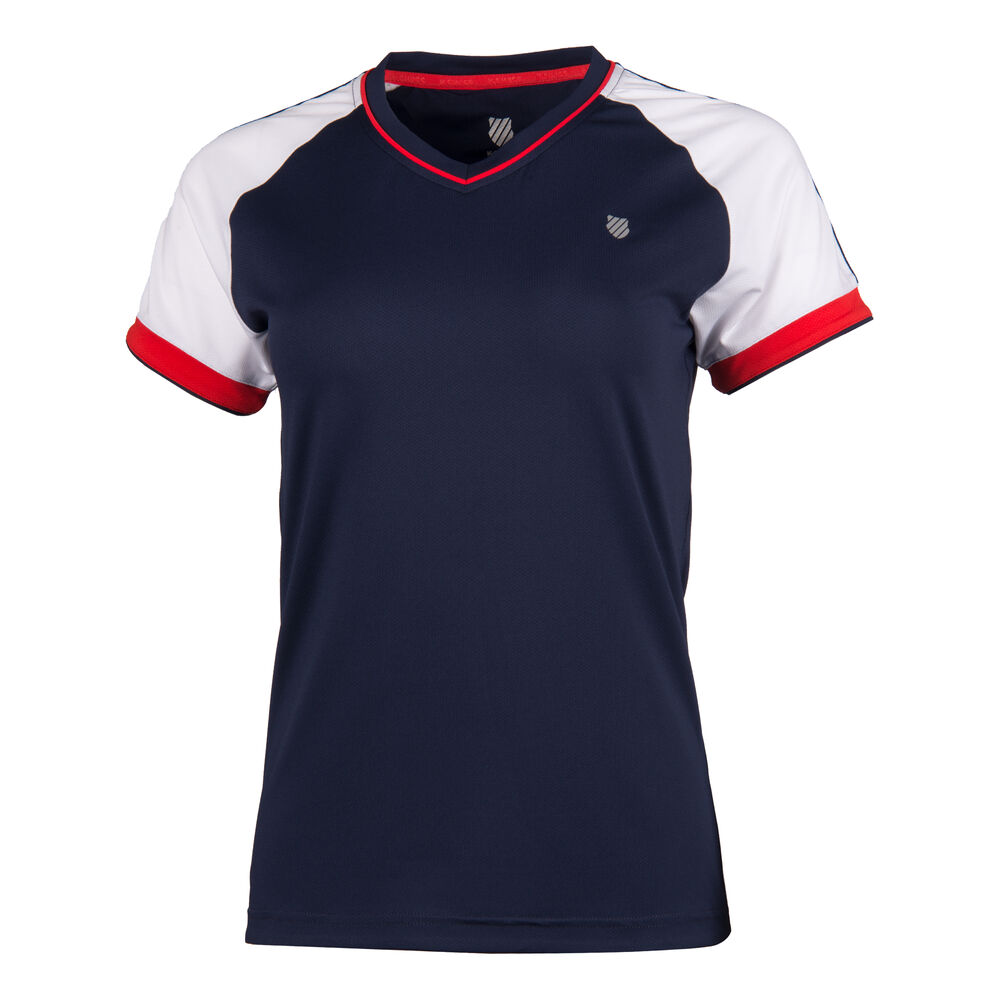K-Swiss Heritage Sport T-shirt Femmes - Bleu Foncé , Blanc