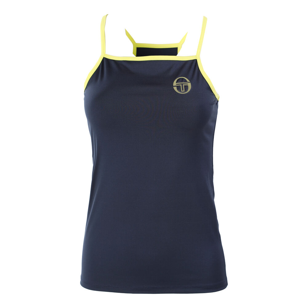 Sergio Tacchini Iris Débardeur Tank Top Femmes - Bleu Foncé , Jaune Lemon