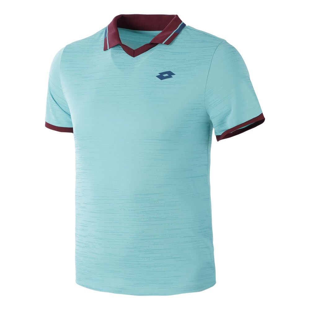 Lotto Top Ten II Polo Hommes - Turquoise , Rouge Foncé