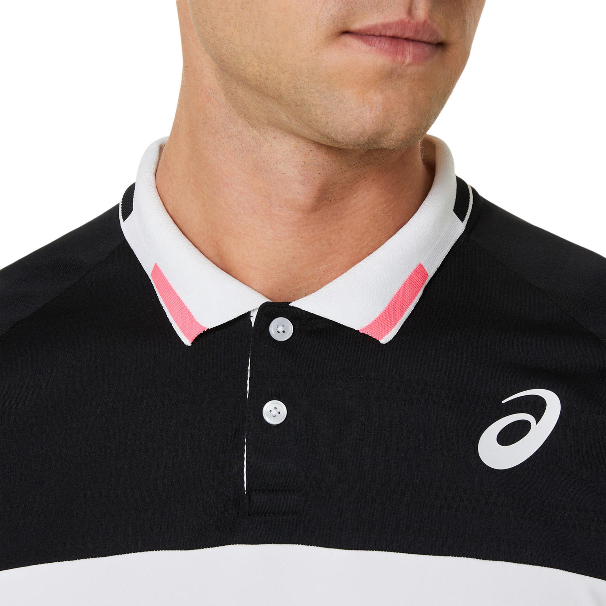 Polo asics homme noir on sale