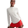 Swift Half-Zip Maillot de course Femmes - cr&egrave;me, argent