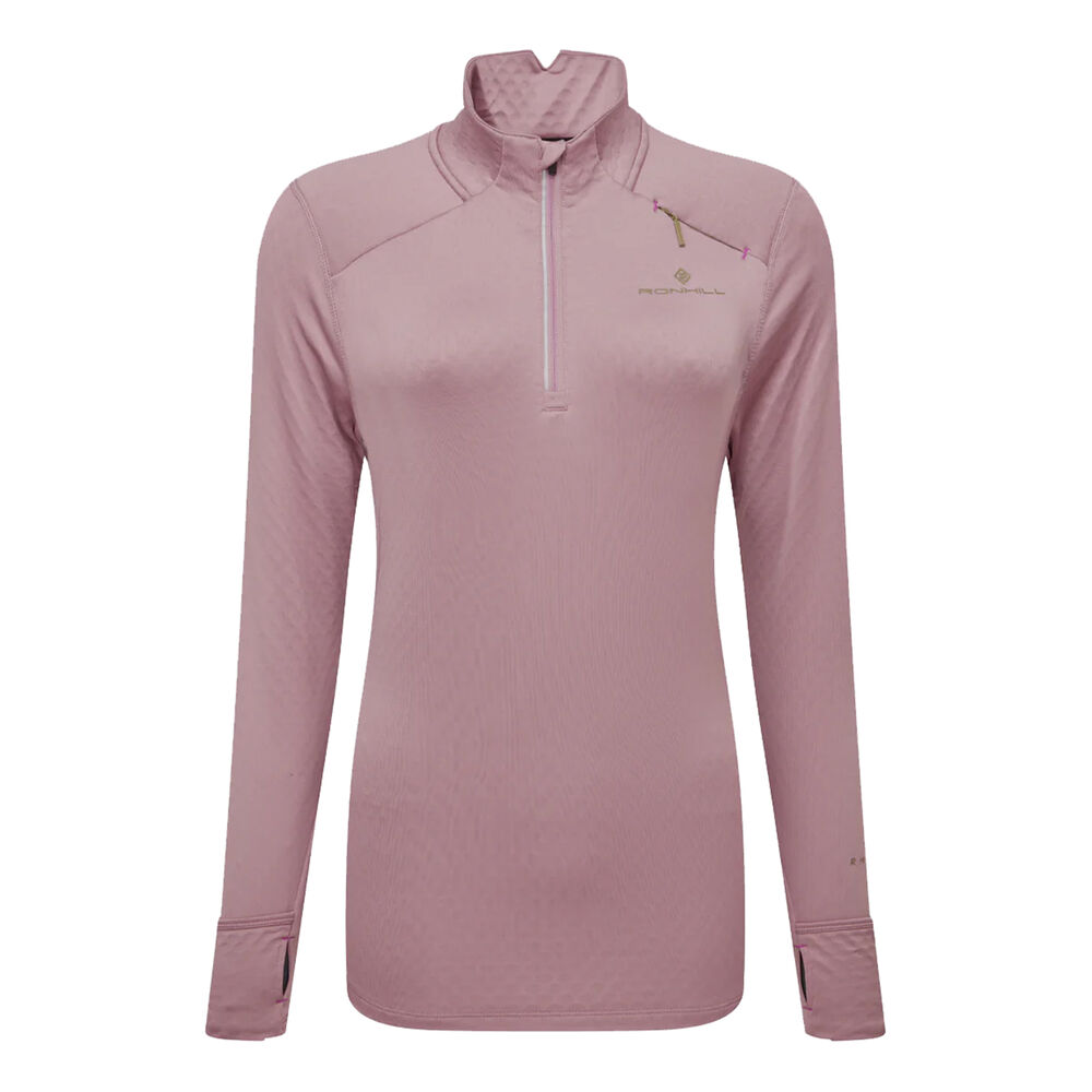 Ronhill Tech Prism 1/2 Zip Maillot De Course Femmes - Vieux Rose