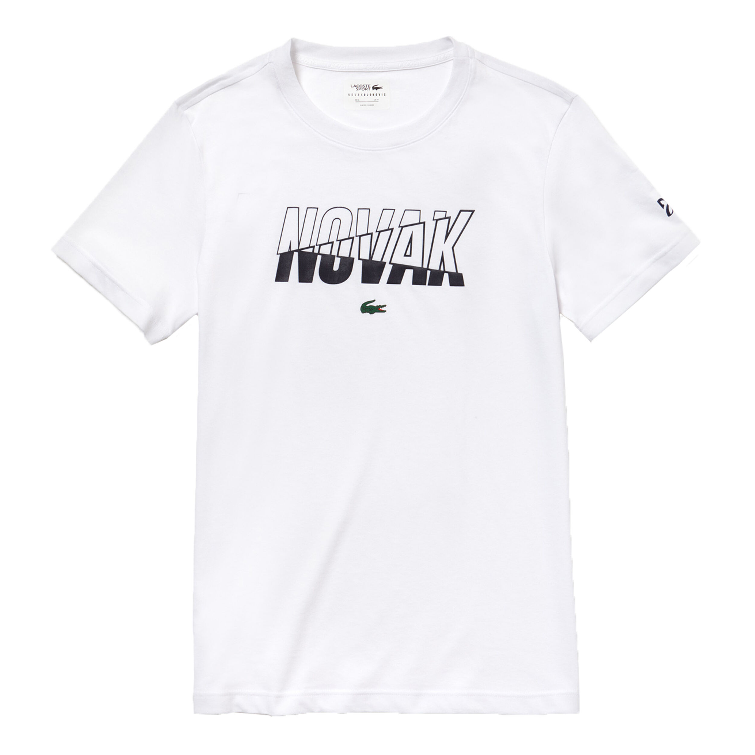 Novak Djokovic T shirt Hommes Blanc Bleu Fonce