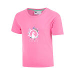 V&ecirc;tements Quiet Please Quiet Please Joy Flower Logo T-shirt Filles-pink, blanc