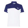 Court Polo Hommes-Blanc,Bleu Foncé