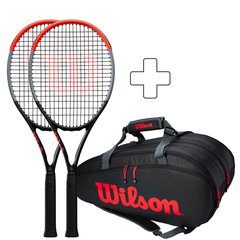 Wilson 2x Clash 100 Pro + Sac De Tennis