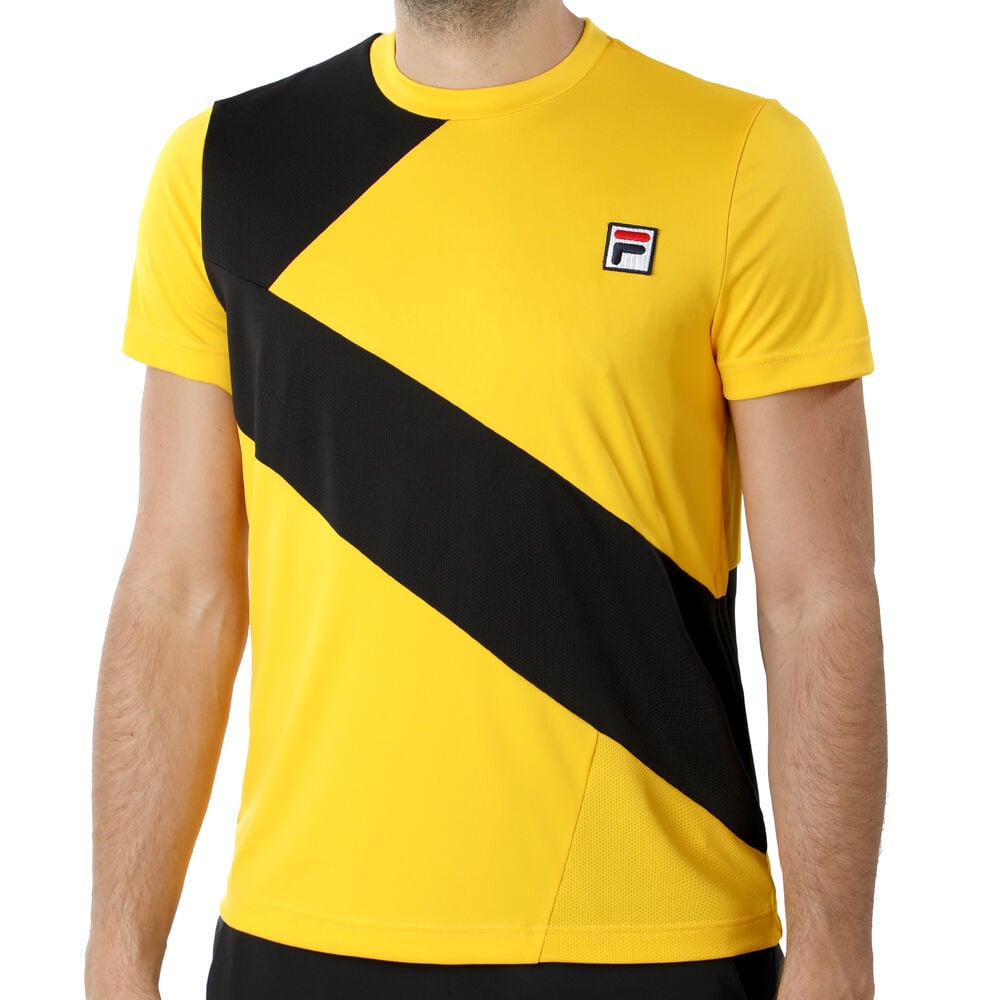 Fila Louis T-shirt Hommes - Jaune , Noir