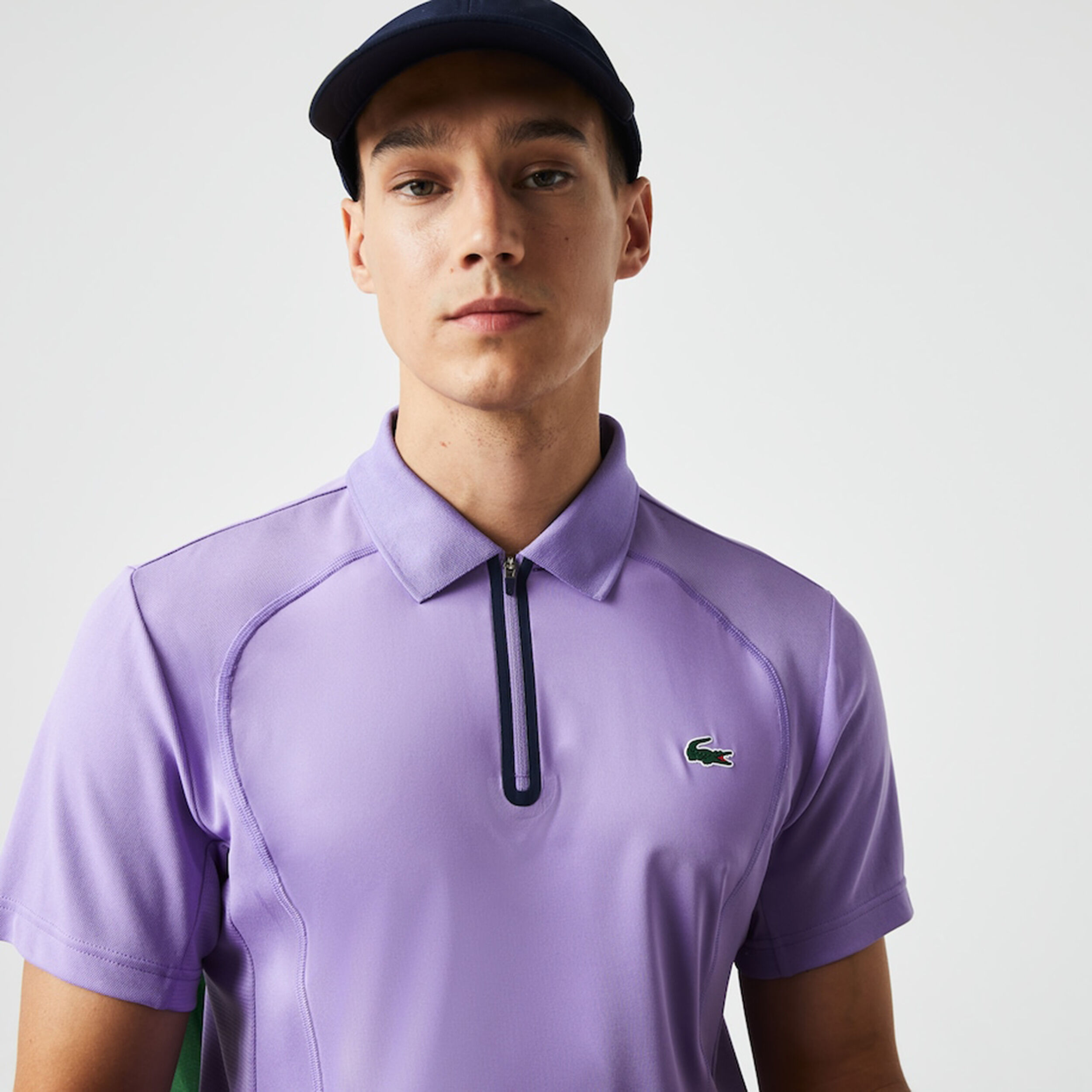 Polo lacoste violet homme deals