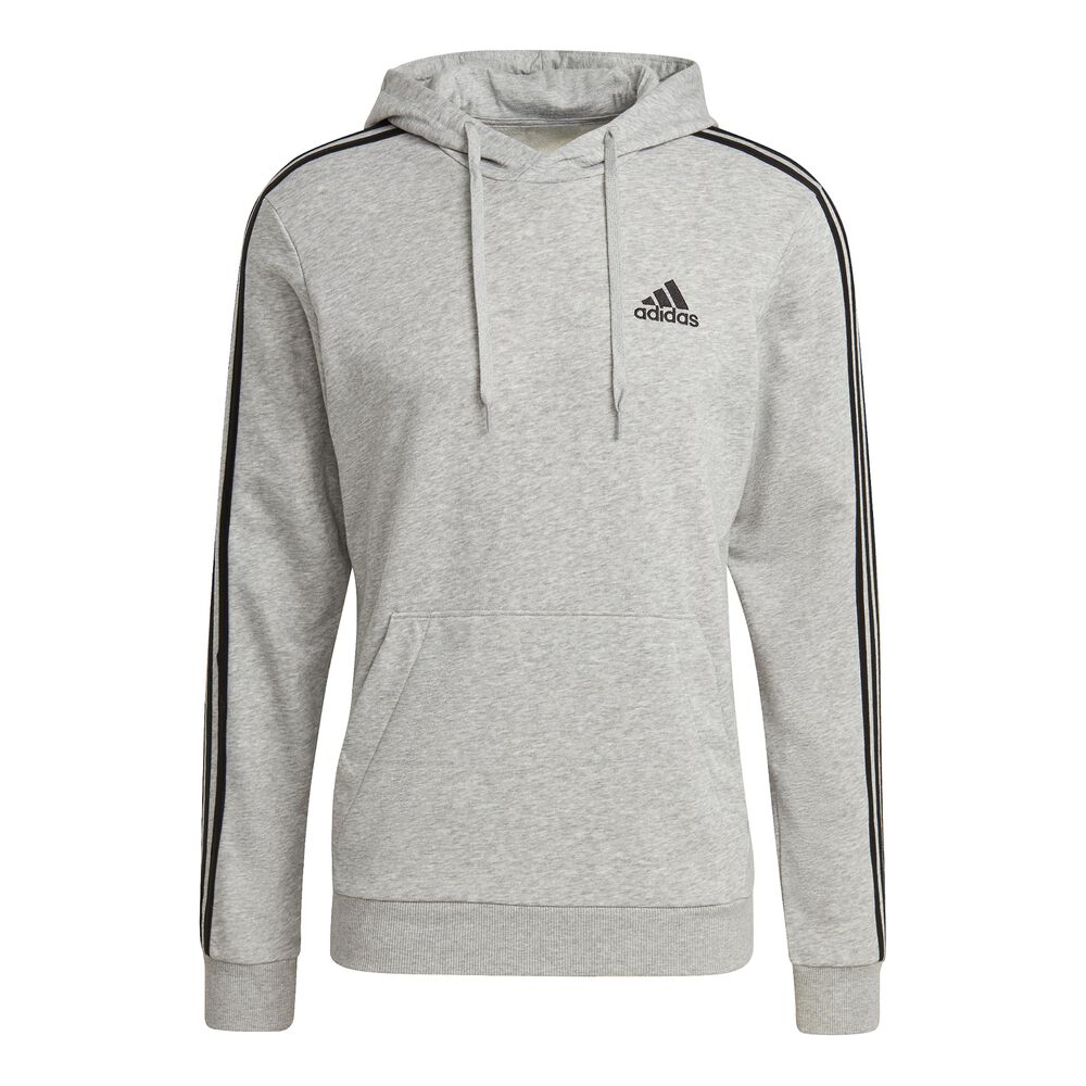 adidas 3-Stripes French Terry Sweat à Capuche Hommes - Gris , Noir