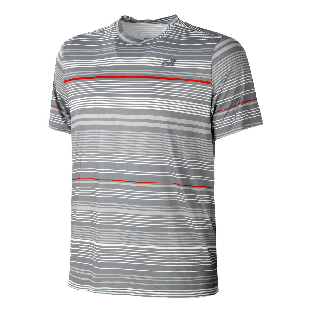 New Balance Rally T-shirt Hommes - Gris Clair , Blanc