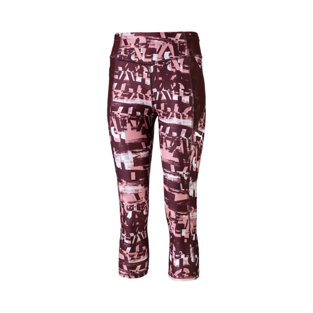 Puma Runtrain AOP 3/4 Collant Tight Filles - Rouge Foncé , Rosé